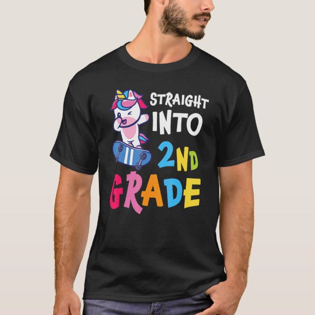 Camiseta Hetero no segundo grau Grau de segundo Unicórnio (Frente)