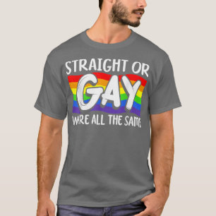 Camiseta Hetero ou Gay somos todos o mesmo mês de orgulho G