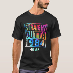 Camiseta Hetero Out 1984 40 AF Happy aniversário de 40 anos
