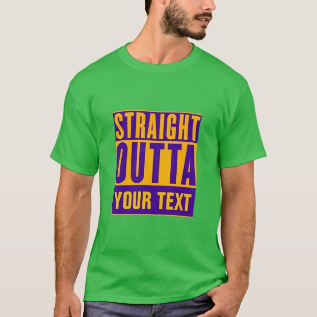 Camiseta HETERO OUTTA - adicione seu texto aqui/crie o seu  (Frente)