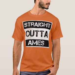 Camiseta Hetero Outta Ames cidade de Iowa Vintage em dificu