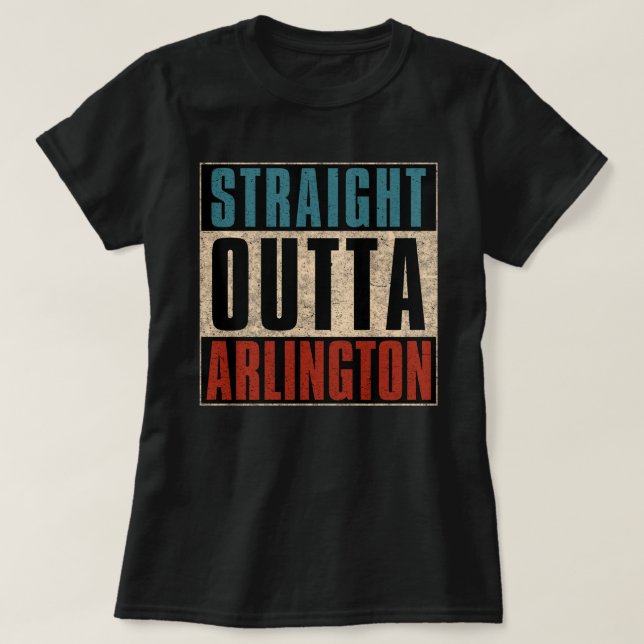 Camiseta Hetero Outta Arlington Texas TX (Frente do Design)