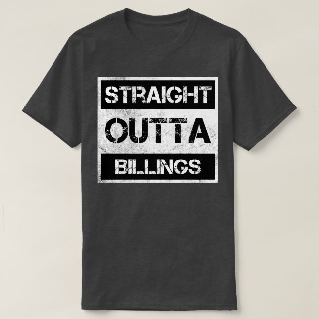 Camiseta Hetero Outta Billings Montana Vintage Em Descanso (Frente do Design)