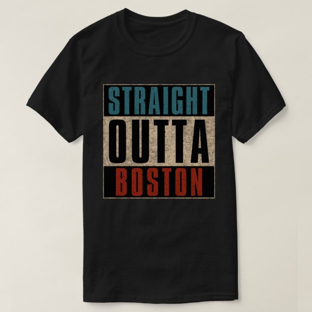 Camiseta Hetero Outta Boston Massachusetts MÃES EUA (Frente do Design)