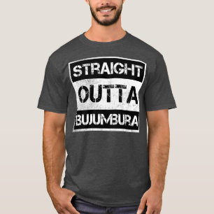 Camiseta Hetero Outta Bujumbura Burundi Vintage Distresse