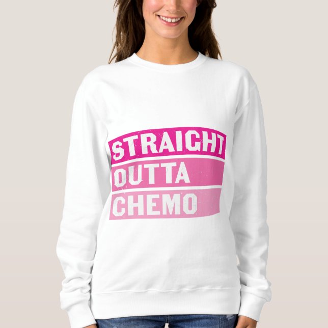 Camiseta Hetero Outta Chemo Pink Mama Sensibilização (Frente)