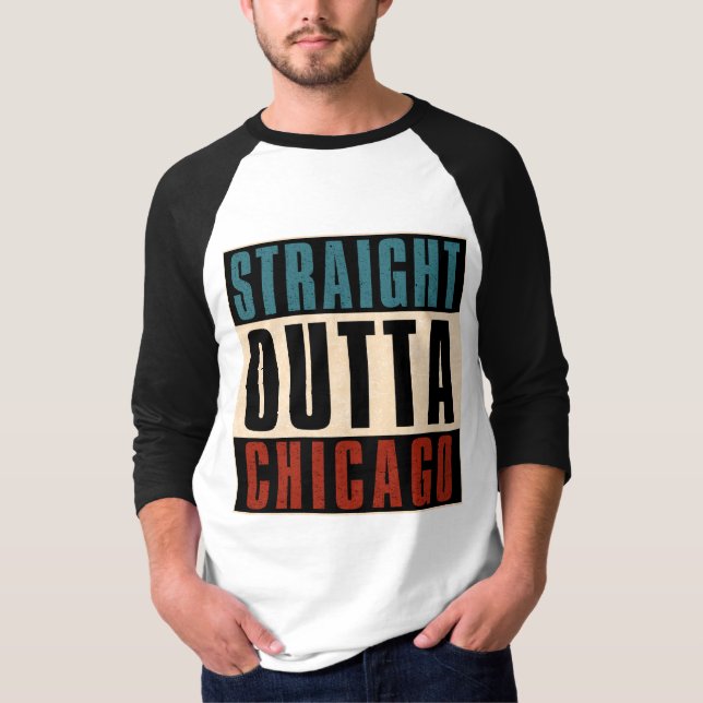 Camiseta Hetero Outta Chicago Illinois IL EUA (Frente)