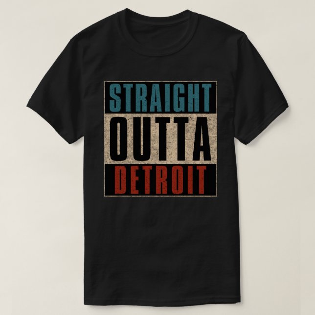 Camiseta Hetero Outta Detroit Michigan MI (Frente do Design)