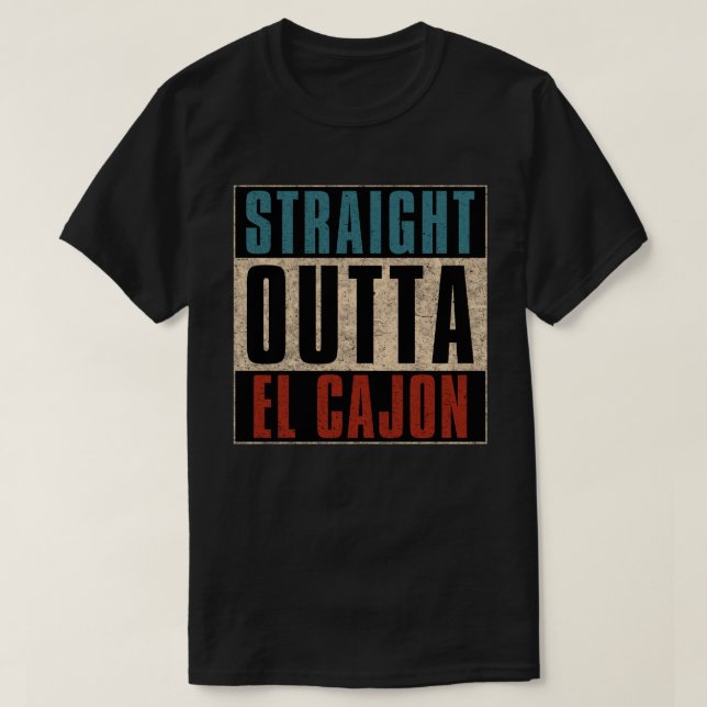 Camiseta Hetero Outta El Cajon California CA (Frente do Design)