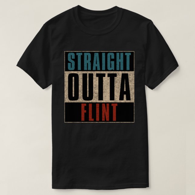 Camiseta Hetero Outta Flint Michigan MI (Frente do Design)
