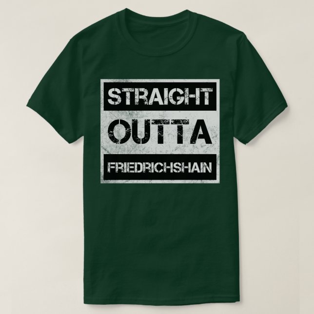Camiseta Hetero Outta Friedrichshain Berlin Vintage, na cid (Frente do Design)