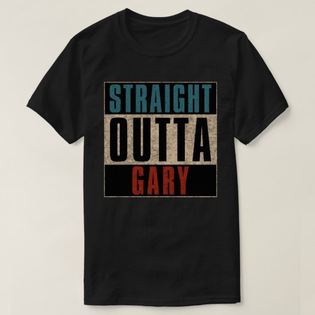 Camiseta Hetero Outta Gary Indiana IN (Frente do Design)