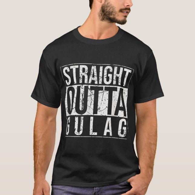 Camiseta Hetero Outta Gulag Video Shooter Gamer (Frente)