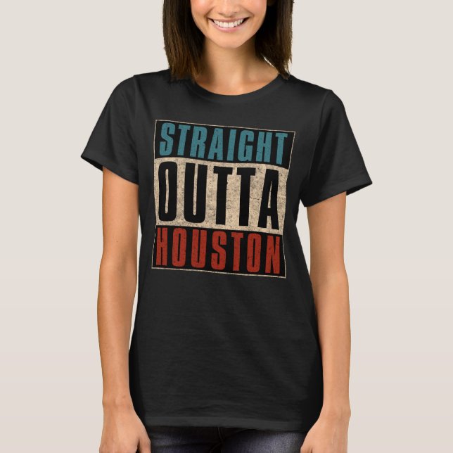 Camiseta Hetero Outta Houston Texas TX EUA (Frente)