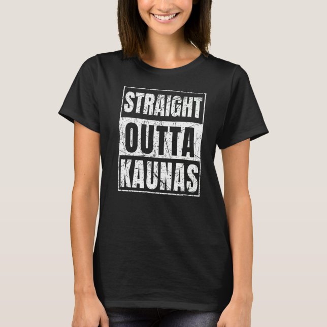 Camiseta Hetero Outta Kaunas Lituânia (Frente)