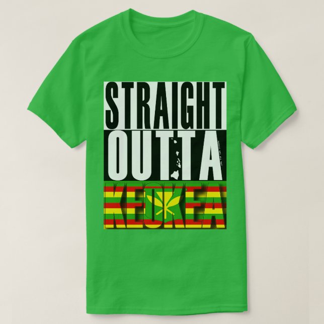 Camiseta Hetero Outta Keokea Hawaii Kanaka Maoli Flag por (Frente do Design)
