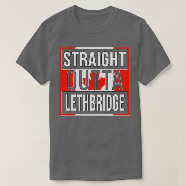 Camiseta Hetero Outta Lethbridge Gift para Canadense From L (Frente do Design)