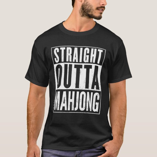 Camiseta Hetero Outta Mahjong Funny (Frente)