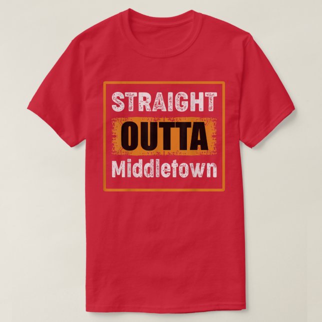 Camiseta Hetero Outta Middletown Ohio USA Retro Distresse (Frente do Design)