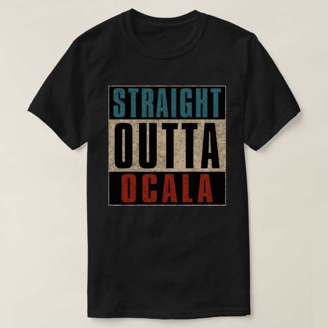 Camiseta Hetero Outta Ocala Florida FL (Frente do Design)