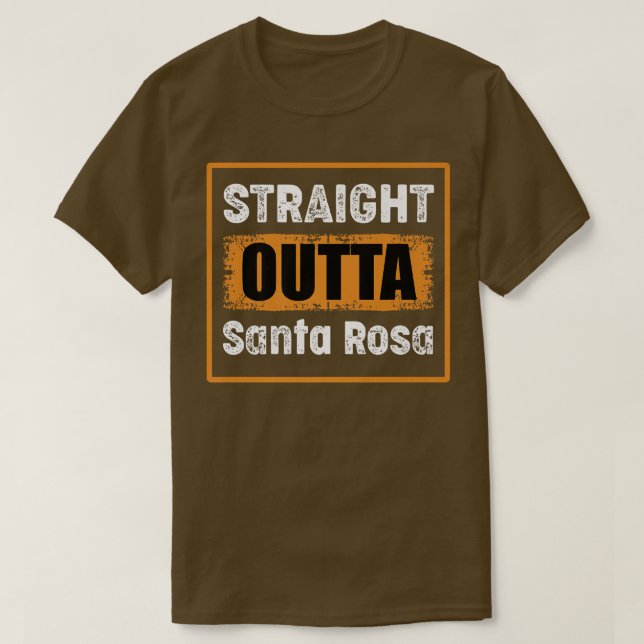Camiseta Hetero Outta Papais noeis Rosa California USA Retr (Frente do Design)
