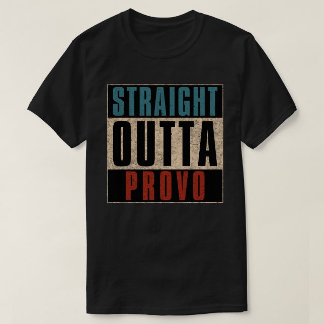 Camiseta Hetero Outta Provo Utah UT (Frente do Design)