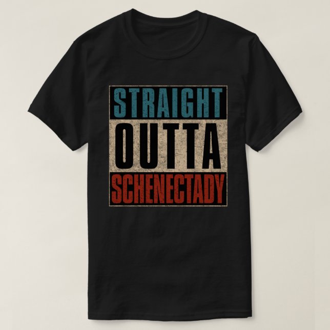Camiseta Hetero Outta Schenectady New York NY (Frente do Design)