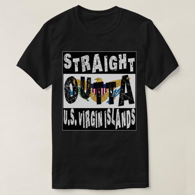 Camiseta Hetero PERSONALIZADO Fora das Ilhas Virgens Americ (Frente do Design)