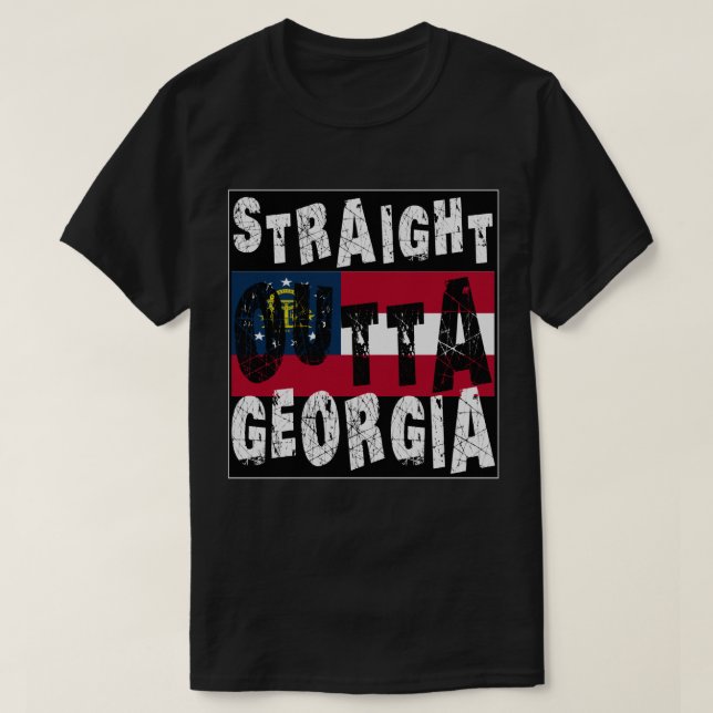 Camiseta HETERO PERSONALIZADO Fora do Membro Georgia (Frente do Design)