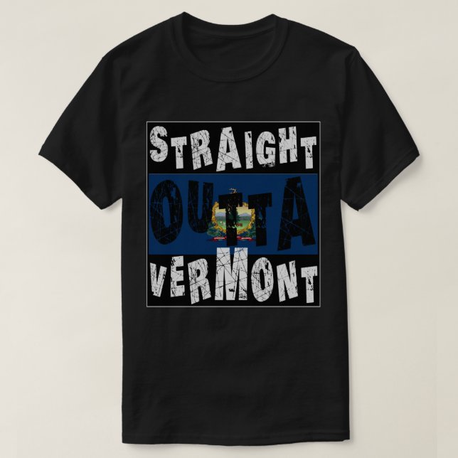 Camiseta HETERO PERSONALIZADO Outta Vermont Meme Tee (Frente do Design)