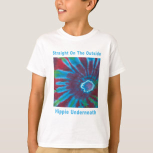 Camiseta Hetero por fora, Hippie por baixo