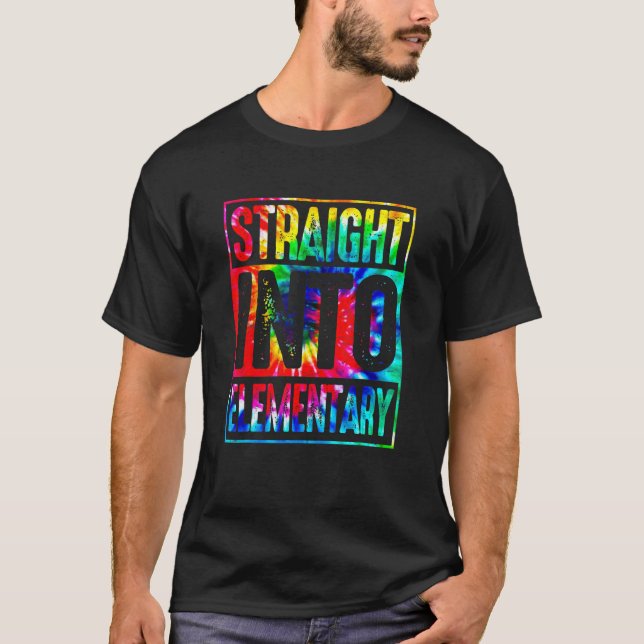 Camiseta Hetero Rainbow Tie Dye Volta Para S Elementar (Frente)