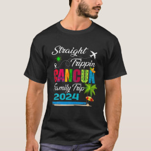 Camiseta Hetero Trippin 2024 Férias da Família Cancun Mexic