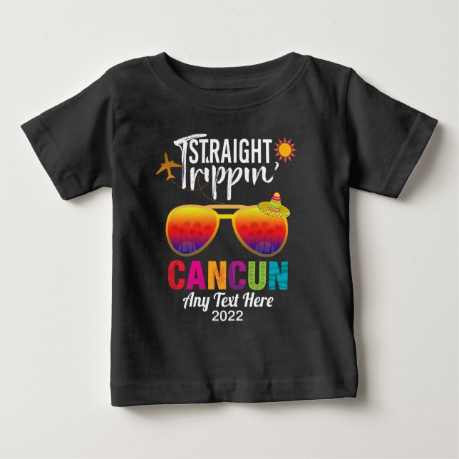 Camiseta Hetero Trippin Cancún México Férias de Viagem  (Frente)