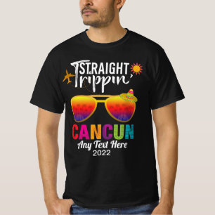 Camiseta Hetero Trippin Cancun México Férias de Viagem T-S