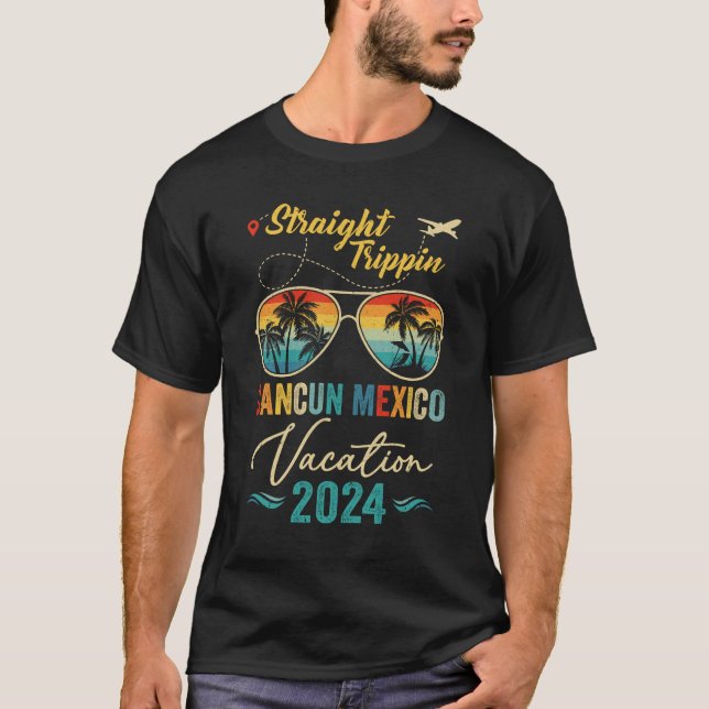 Camiseta Hetero Trippin Cancun Verão da Família México 2024 (Frente)