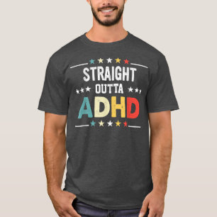 Camiseta Hetero Vintage fora do ADHD Autism Saúde Mental A
