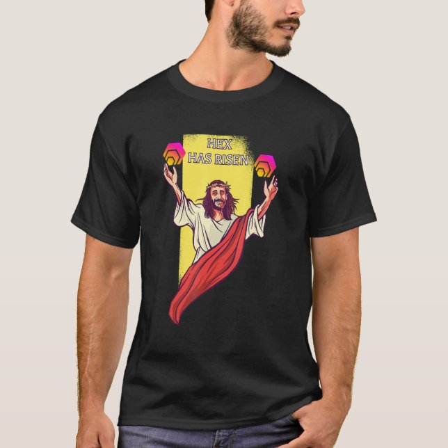 Camiseta Hex Crypto Tem Criptomoeda Aumentada Jesus (Frente)