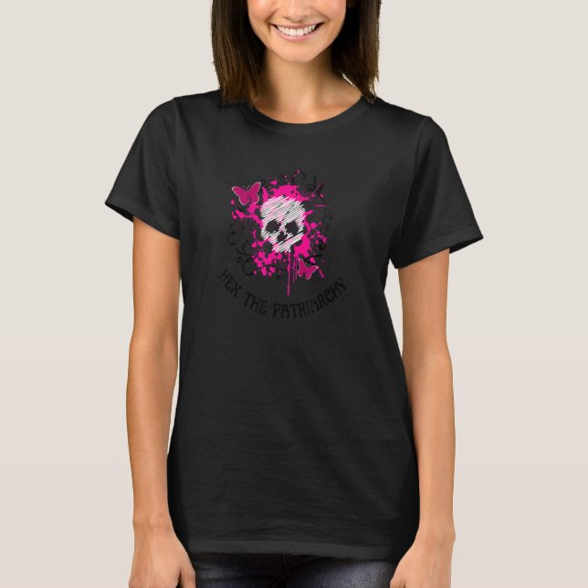 Camiseta Hex O Feminismo Patriarcado Pro Choice Rosa E Bl (Frente)