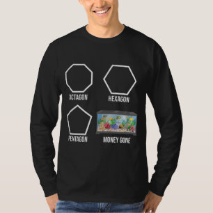 Camiseta Hexagon Octagon Money Gastou Tanque de Peixes de A