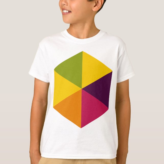 Camiseta Hexágono a cores 01 (Frente)