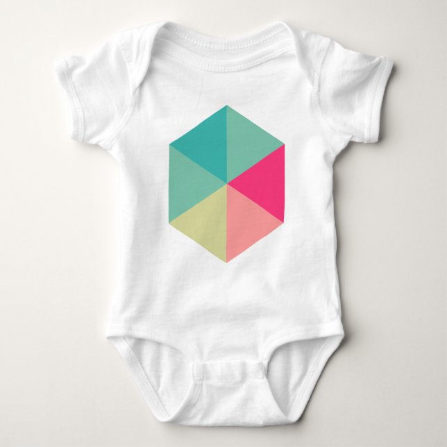 Camiseta Hexágono a cores 02 (Frente)