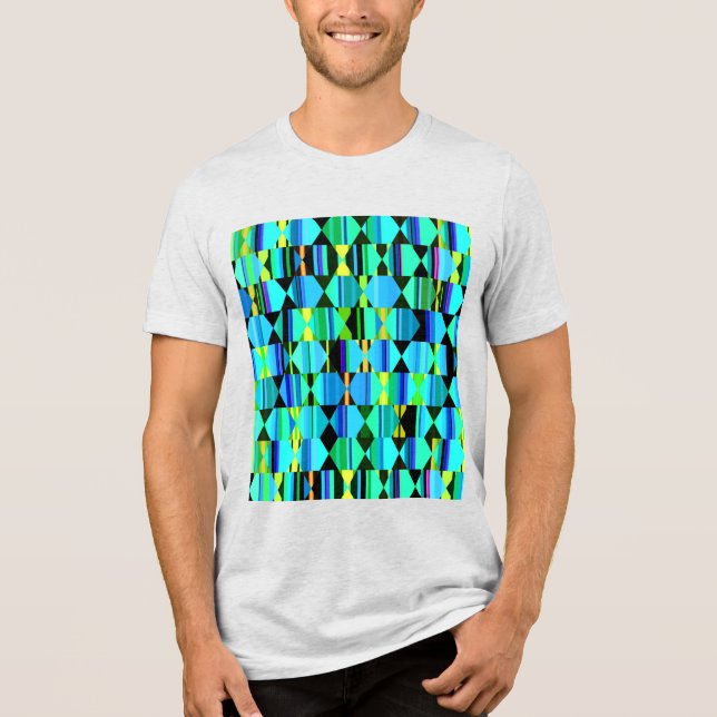 Camiseta Hexágonos e Triângulos Geométricos Modernos (Frente)
