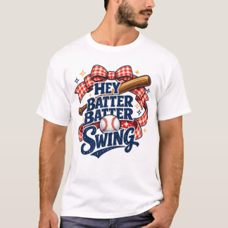 Camiseta Hey Batter Batter Swing Baseball Mom Aesthetic