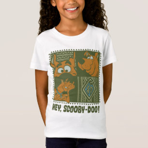 Camiseta Hey gráfico quadrado tribal de Scooby-Doo