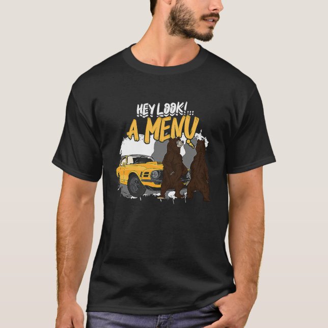 Camiseta Hey look  A menu  Shift Manual and Pedal for Drag  (Frente)