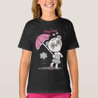 Hey Love Panda Engraçada Garota Bonita