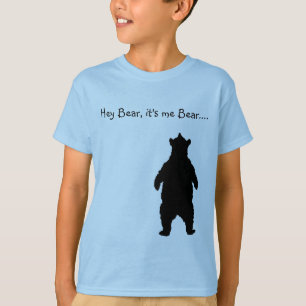 Camiseta Hey urso para miúdos