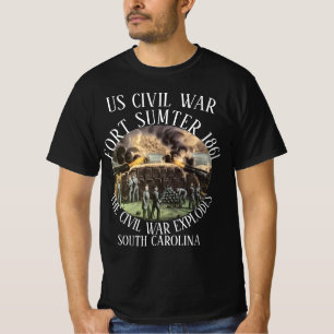CAMISETA HG FORT SUMTER GUERRA CIVIL DOS EUA CAROLINA DO SU