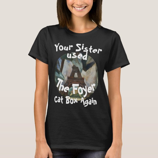 Camiseta HG FW FV Sua Irmã usou a Caixa do Gato do Foyer (Frente)